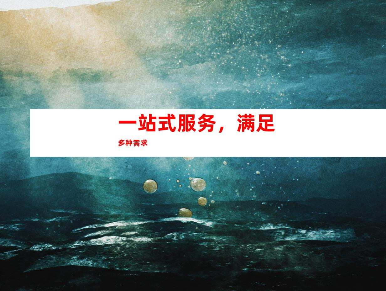 一站式服务，满足多种需求