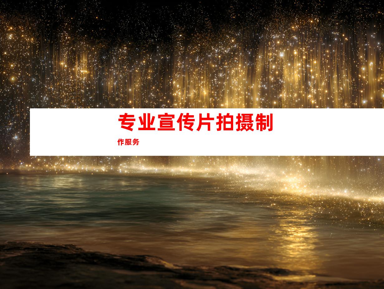专业宣传片拍摄制作服务