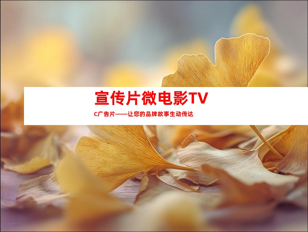 宣传片微电影TVC广告片——让您的品牌故事生动传达