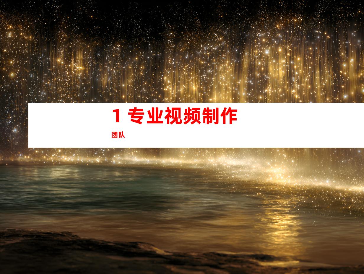 1. 专业视频制作团队