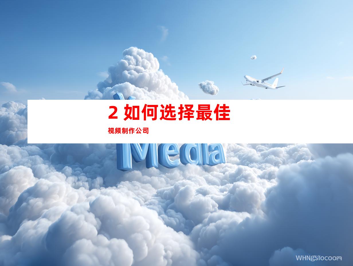 2. 如何选择最佳视频制作公司
