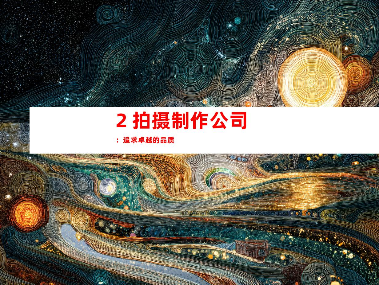 2. 拍摄制作公司：追求卓越的品质