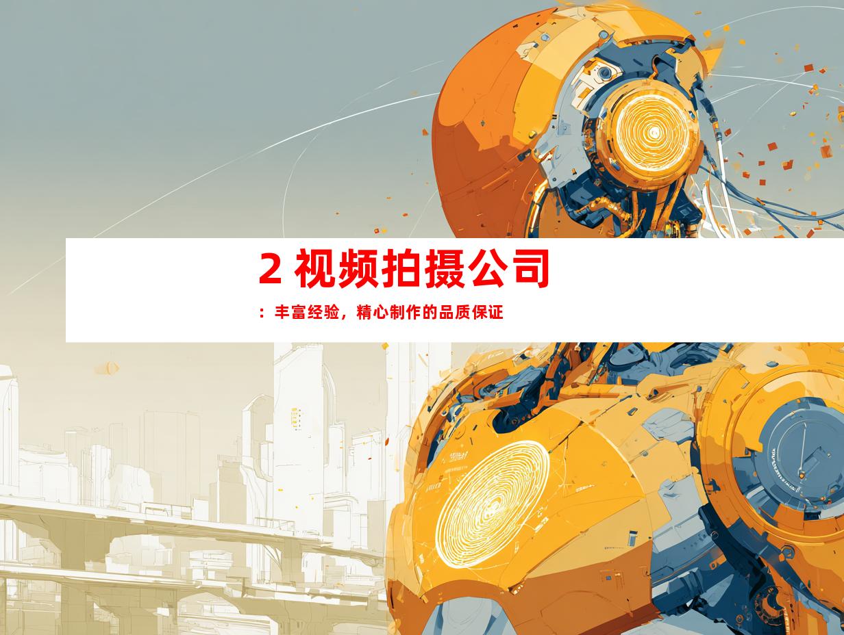 2. 视频拍摄公司：丰富经验，精心制作的品质保证