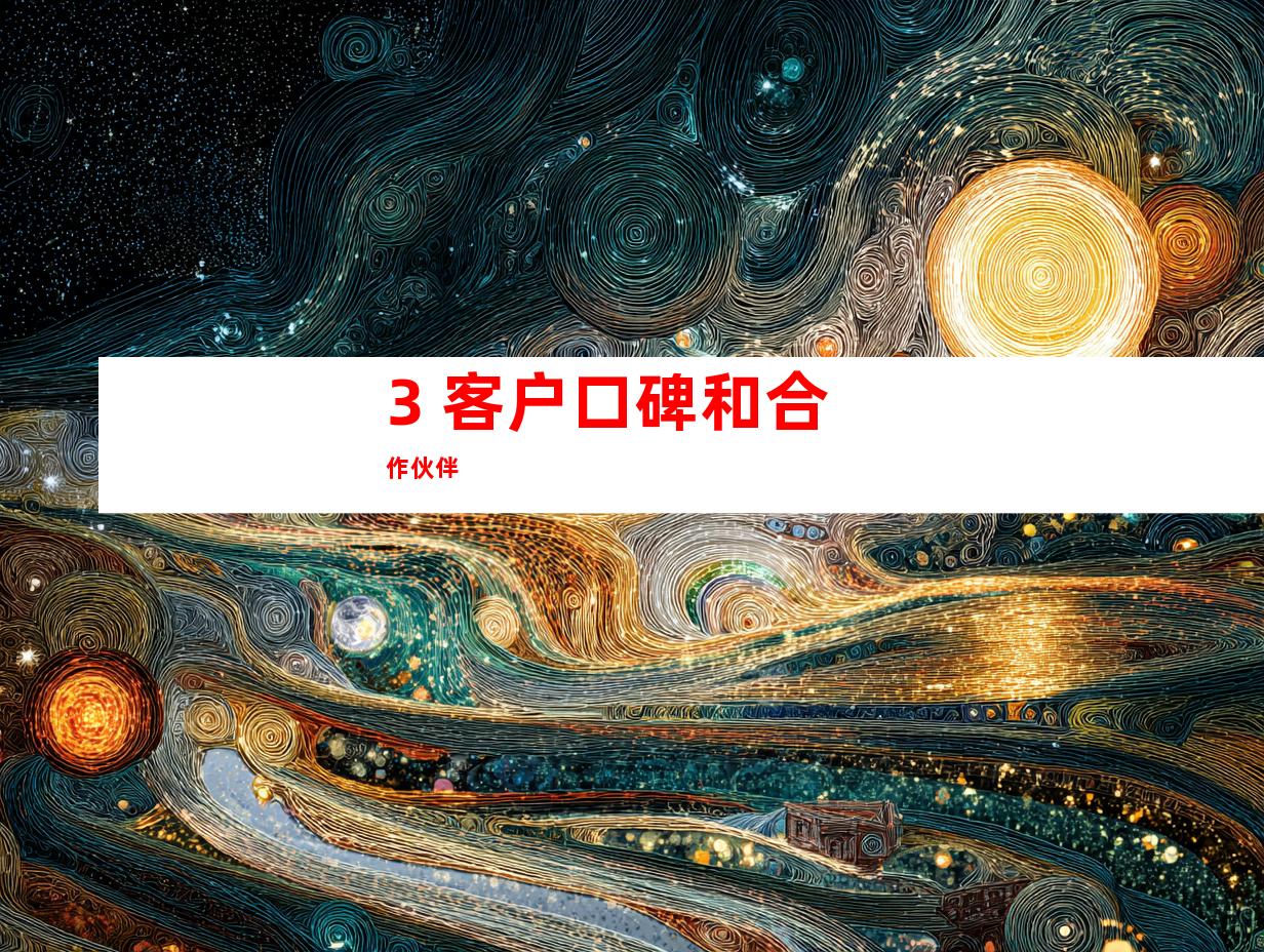3. 客户口碑和合作伙伴