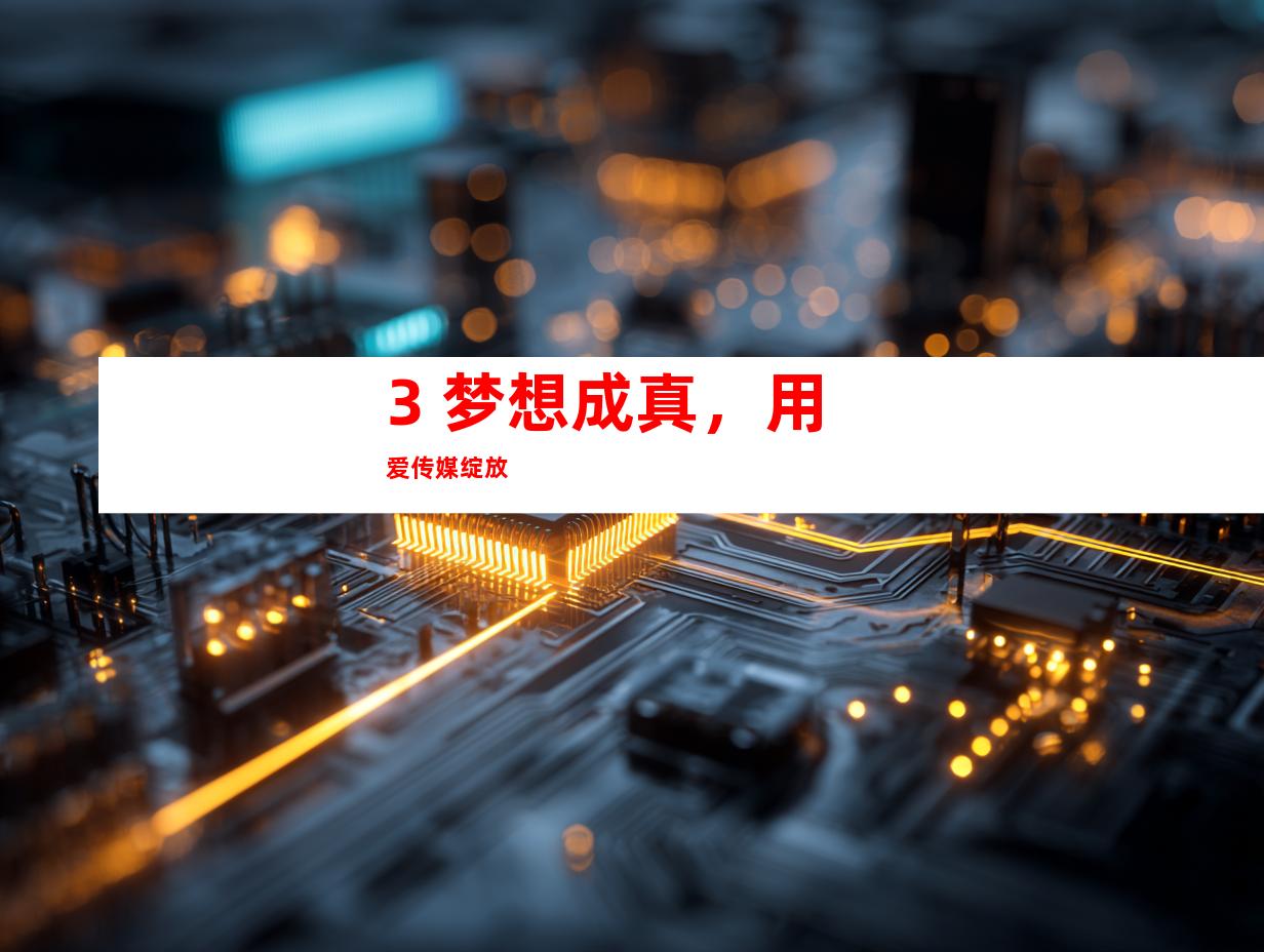 3. 梦想成真，用爱传媒绽放