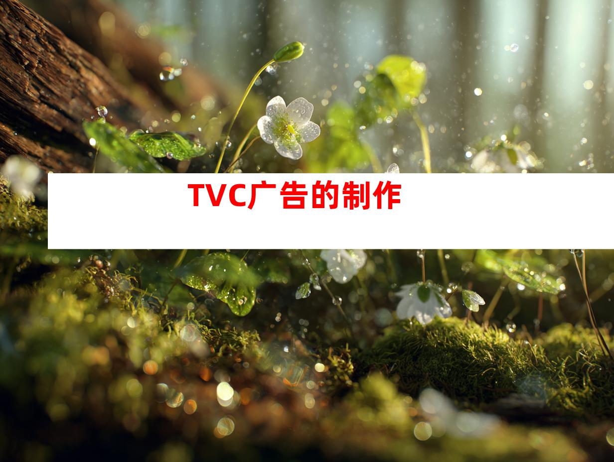 TVC广告的制作